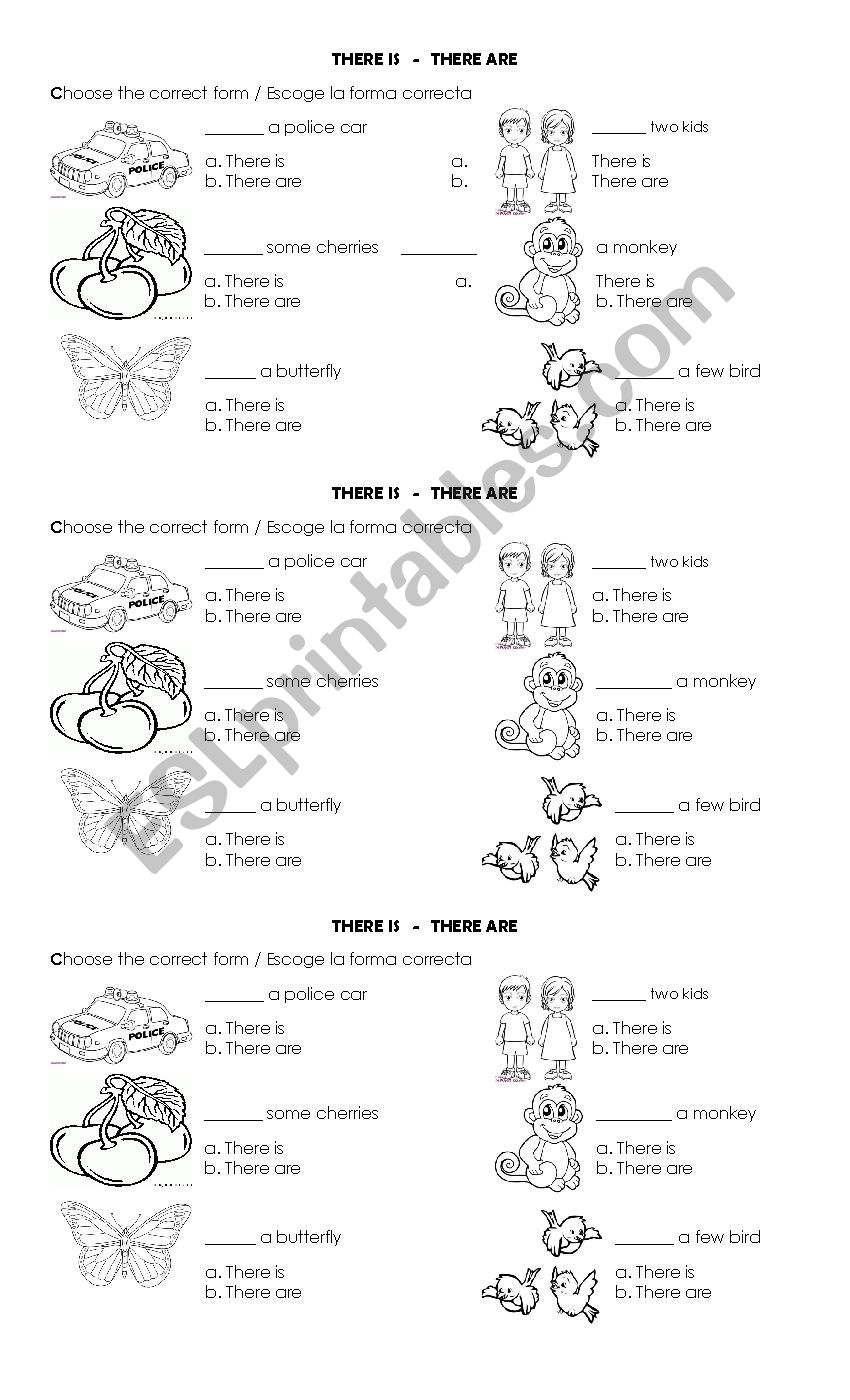 There is - There are worksheet