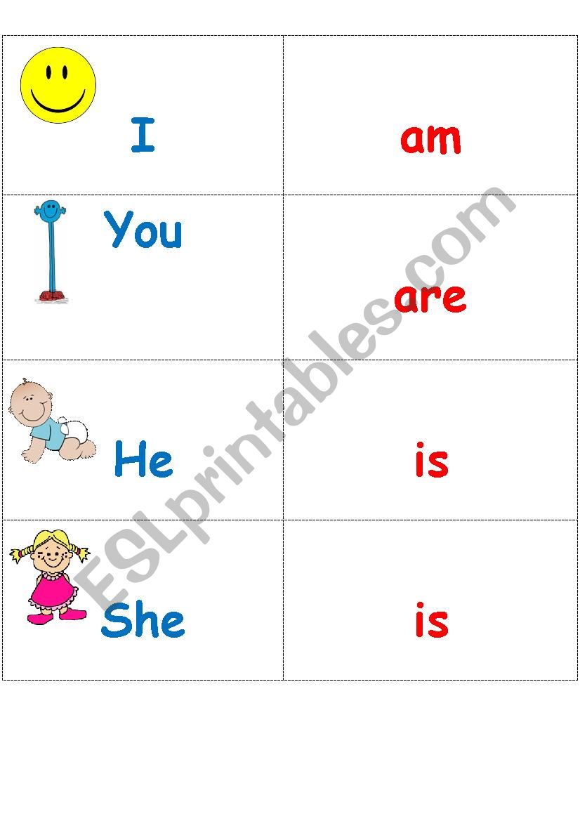 to be verb worksheet