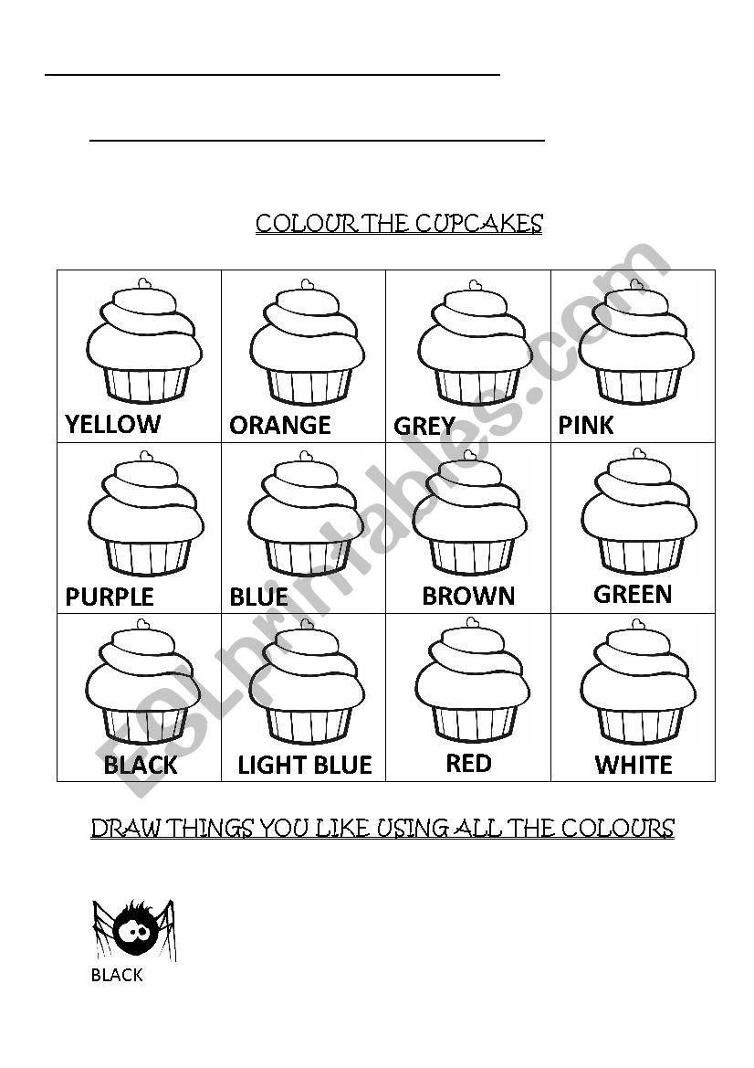 Colours worksheet