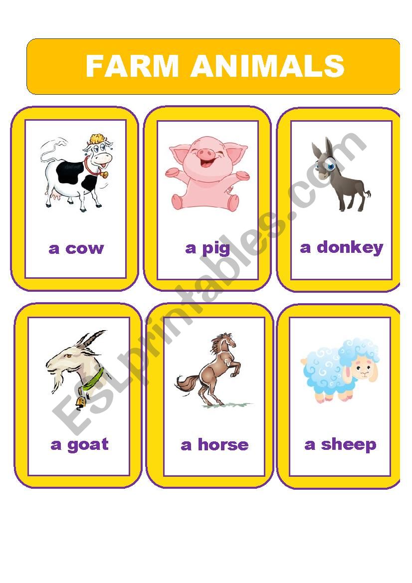 Farm animals worksheet