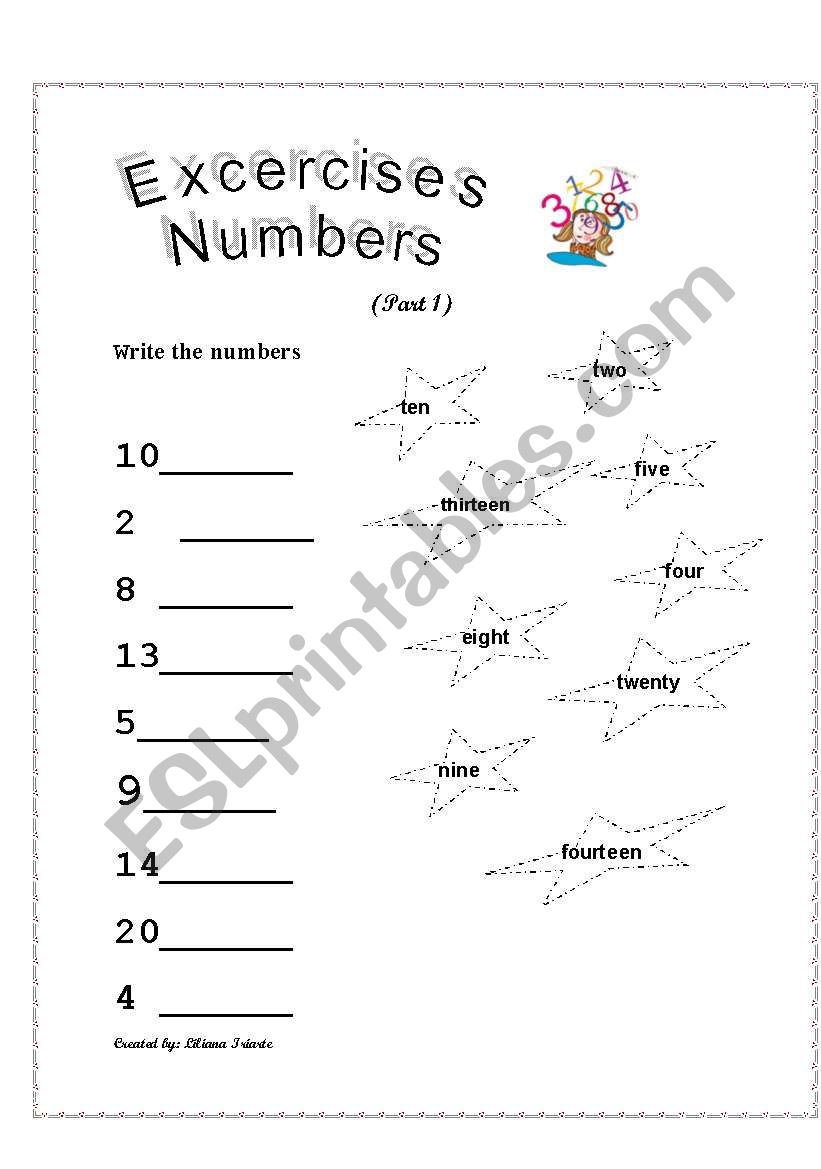 Numbers worksheet