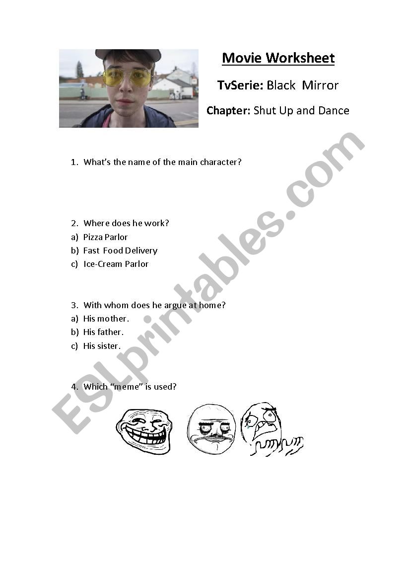 Film Worksheet - Shut Up and Dance