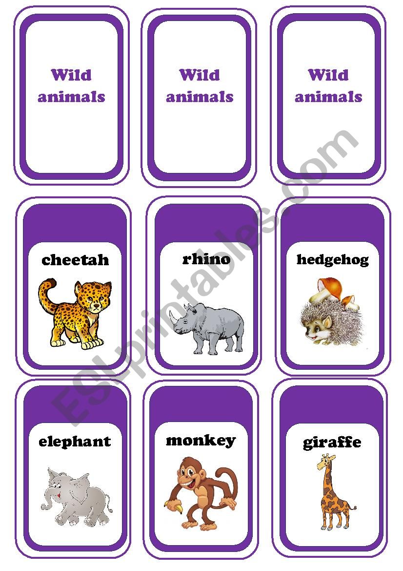 Wild animals 2 worksheet