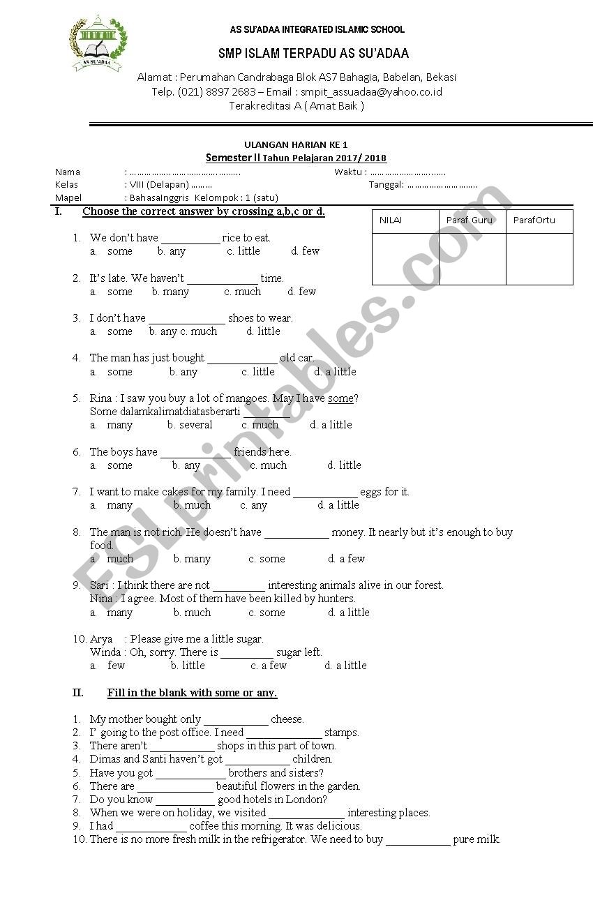 quantifiers worksheet