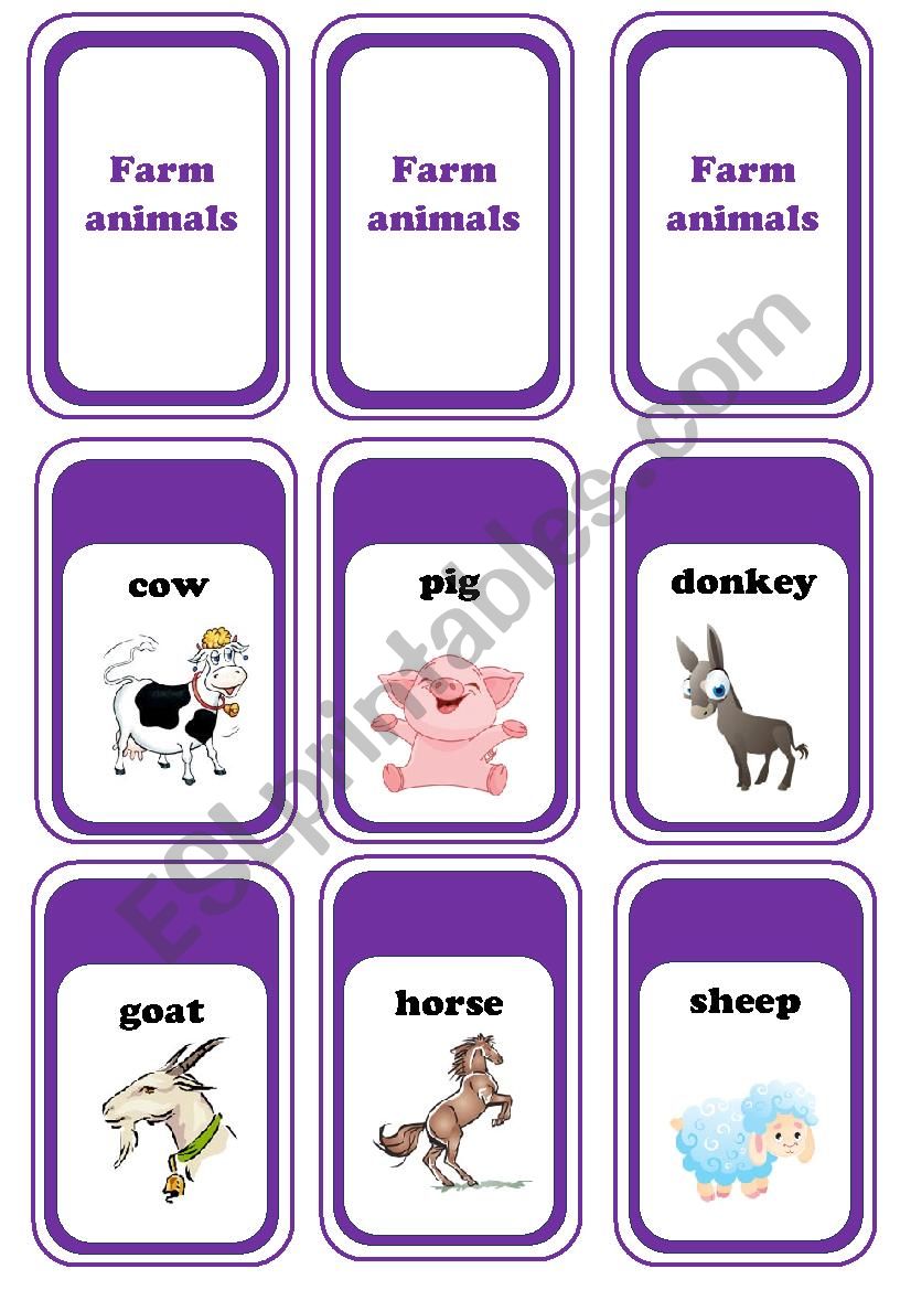 Farm animals worksheet