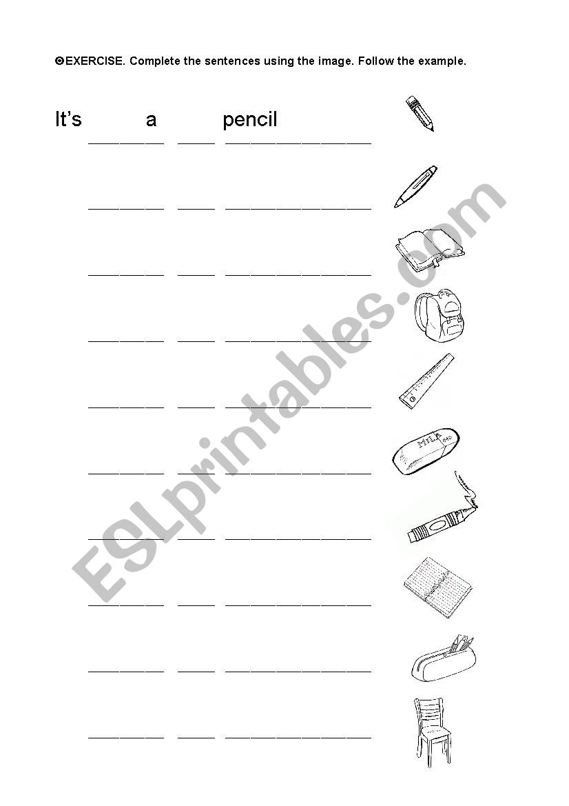 Vocabulary worksheet