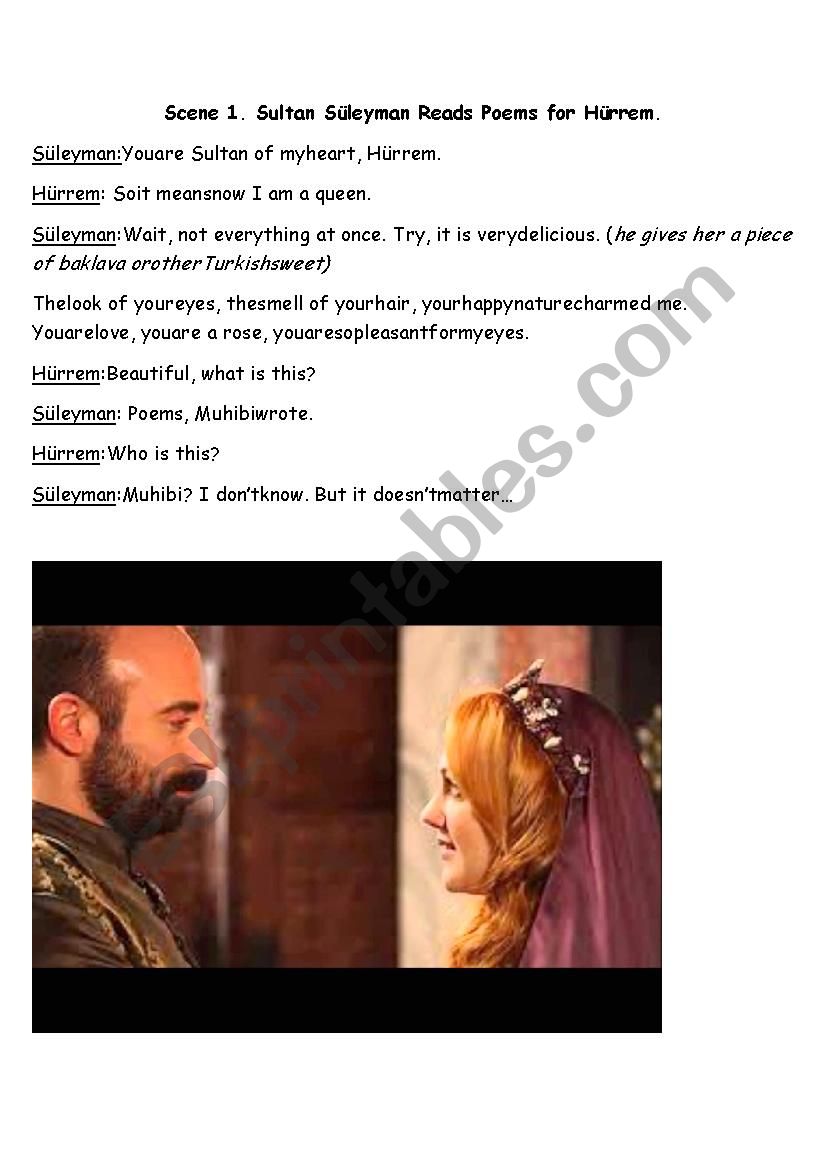 Hurrem Sultan Drama worksheet