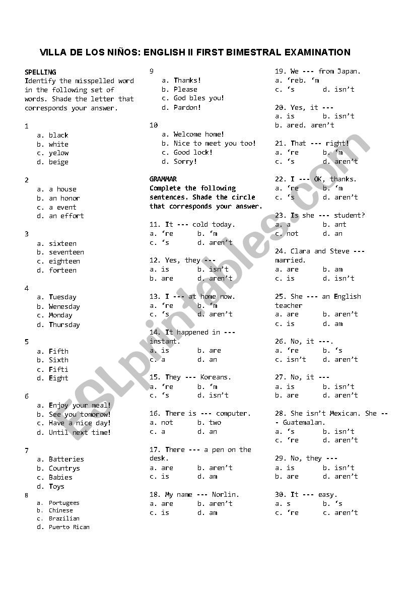 MASS NOUN, BASIC LV CONTRACTIONS, READING COMPREHENSION