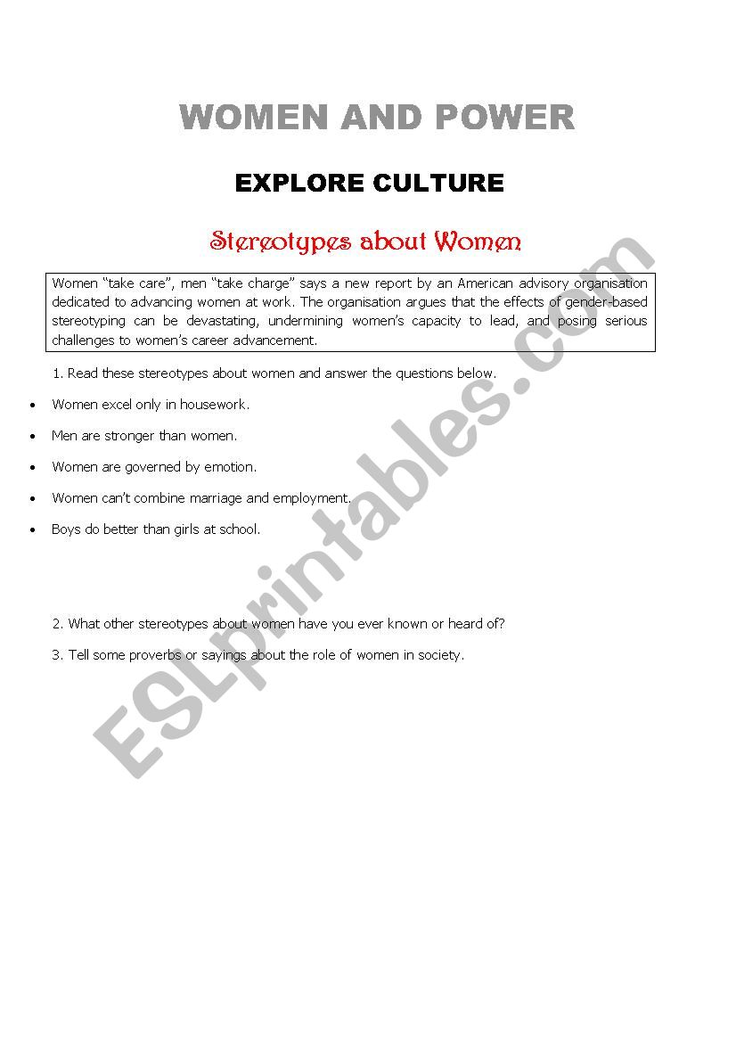 Explore culture worksheet