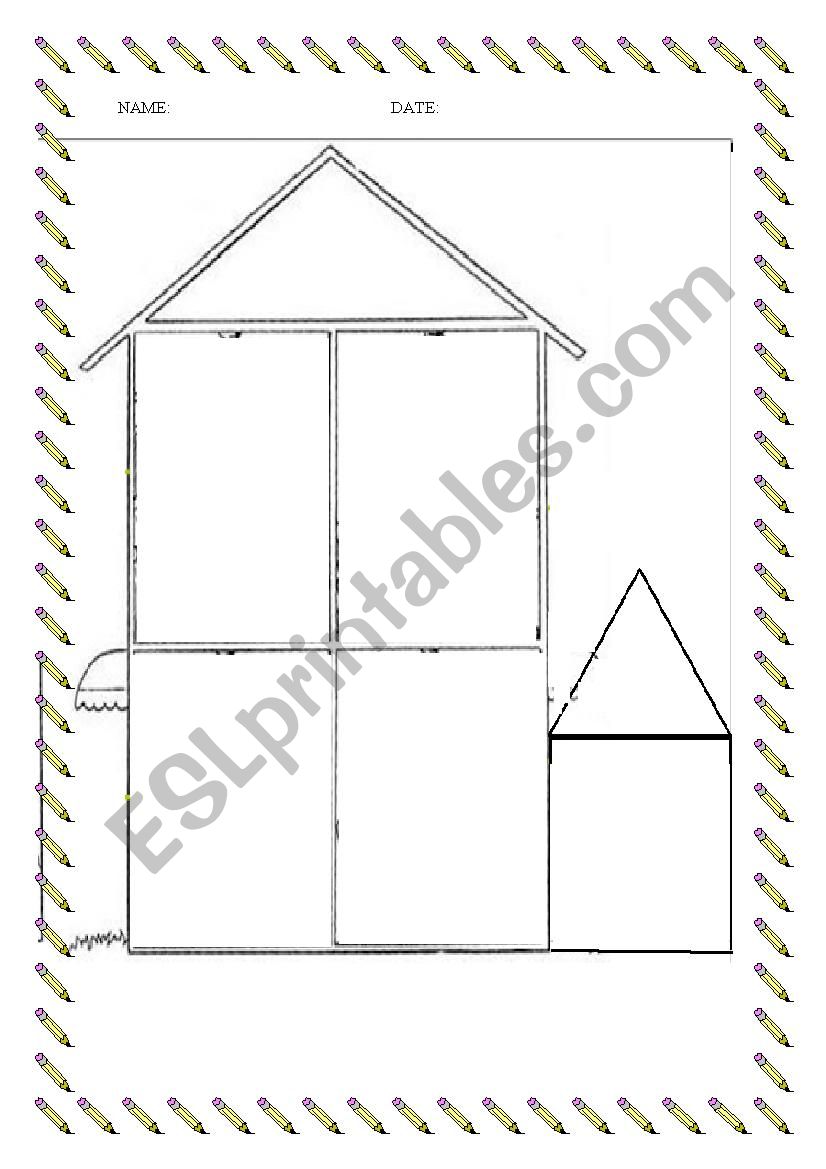 Parts of the house worksheet