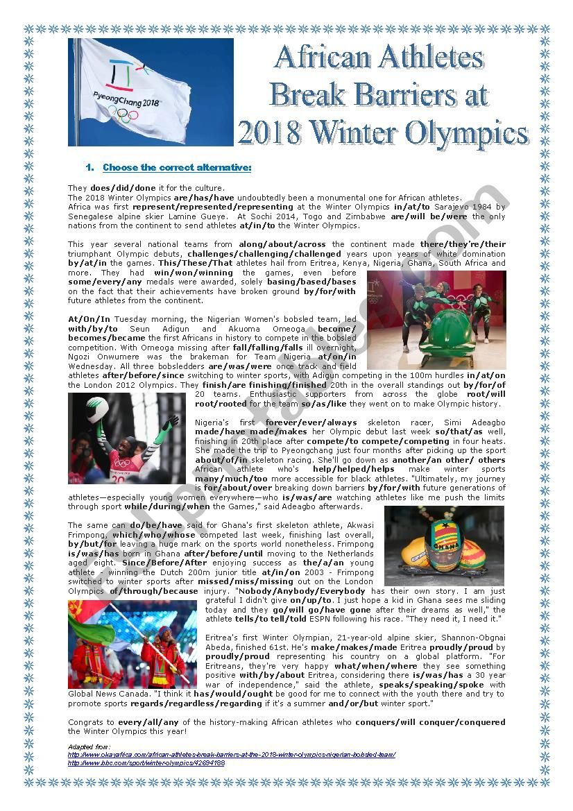 African Athletes Break Barriers At 2018 Winter Olympics Reading