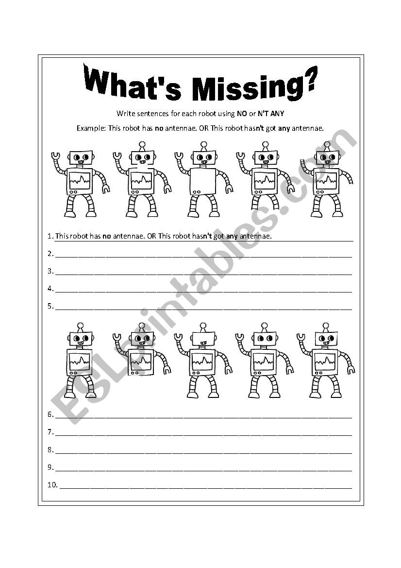 whats missing esl worksheet by aweiss19