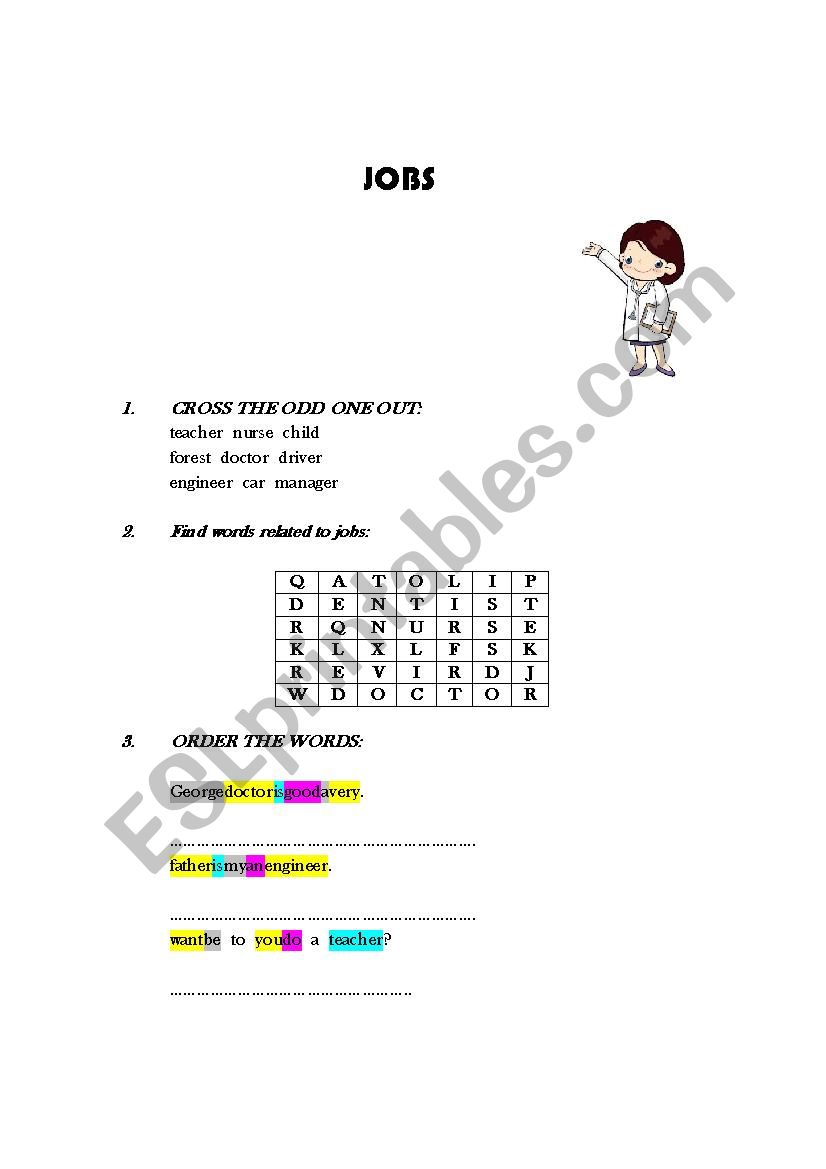 jobs worksheet