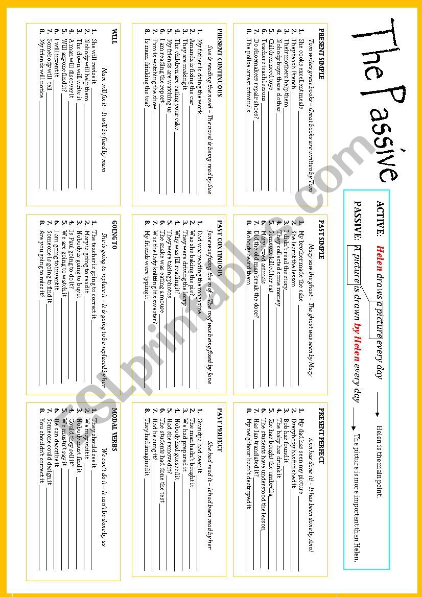 PASSIVE VOICE worksheet