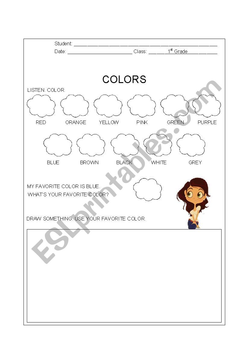 Colors worksheet