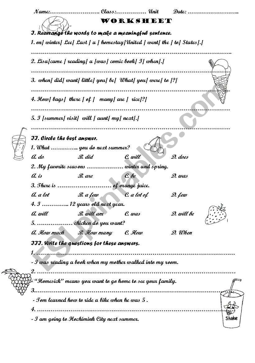 grammar practice worksheet