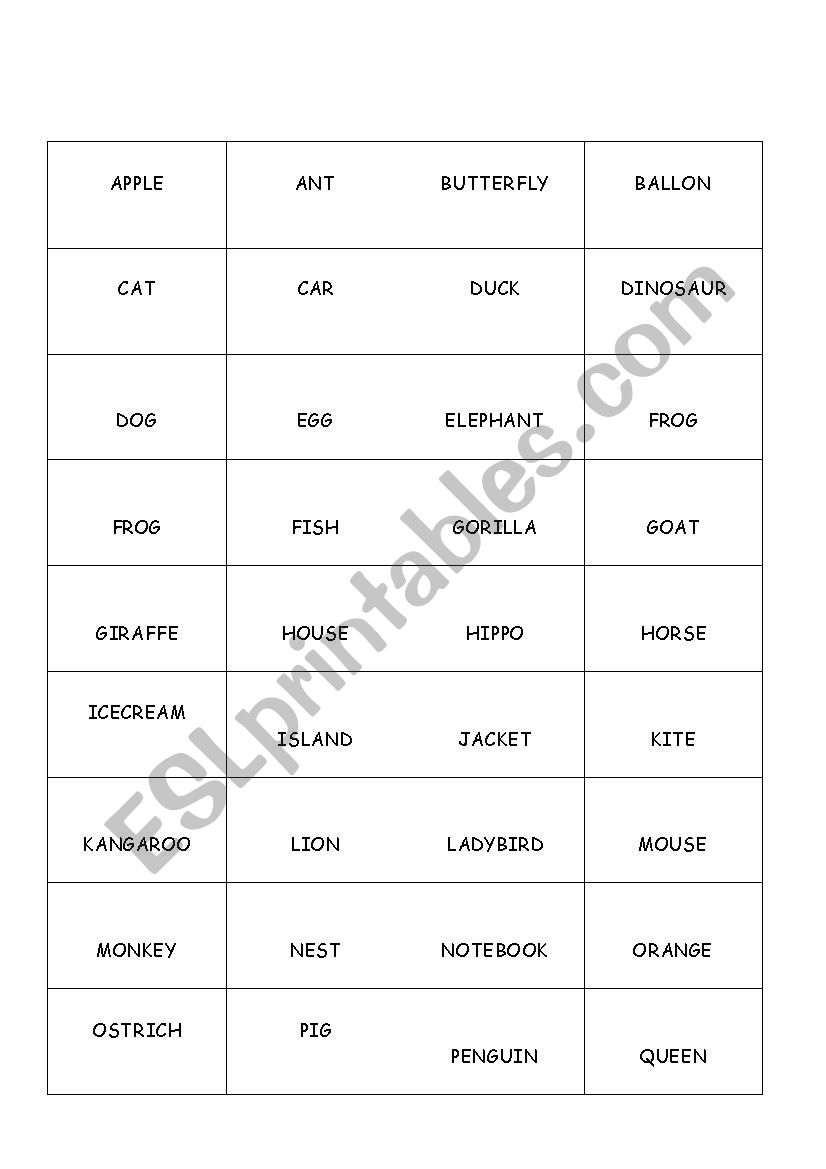 ABC GUESSING GAME worksheet