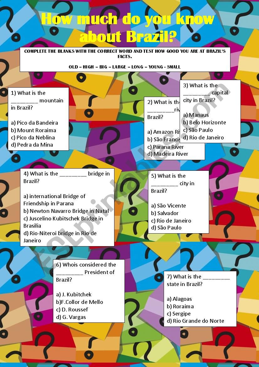 Superlative Quiz - How much do you know about Brazil?