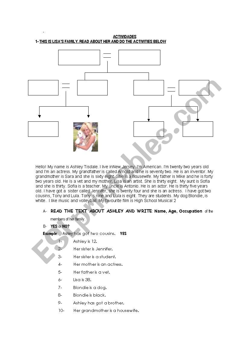 FAMILY worksheet