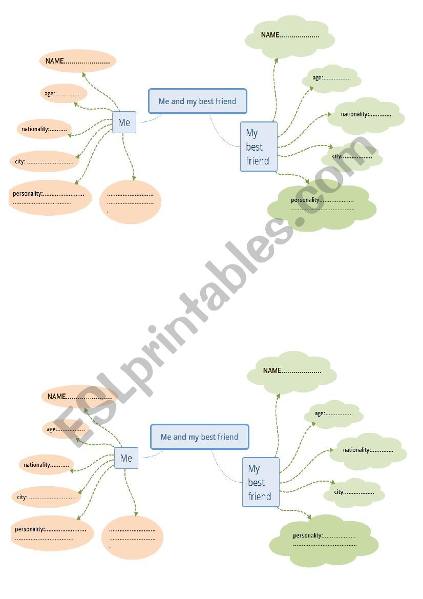 Me and my best friend worksheet