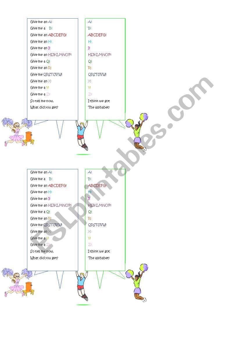 alphabet chant worksheet