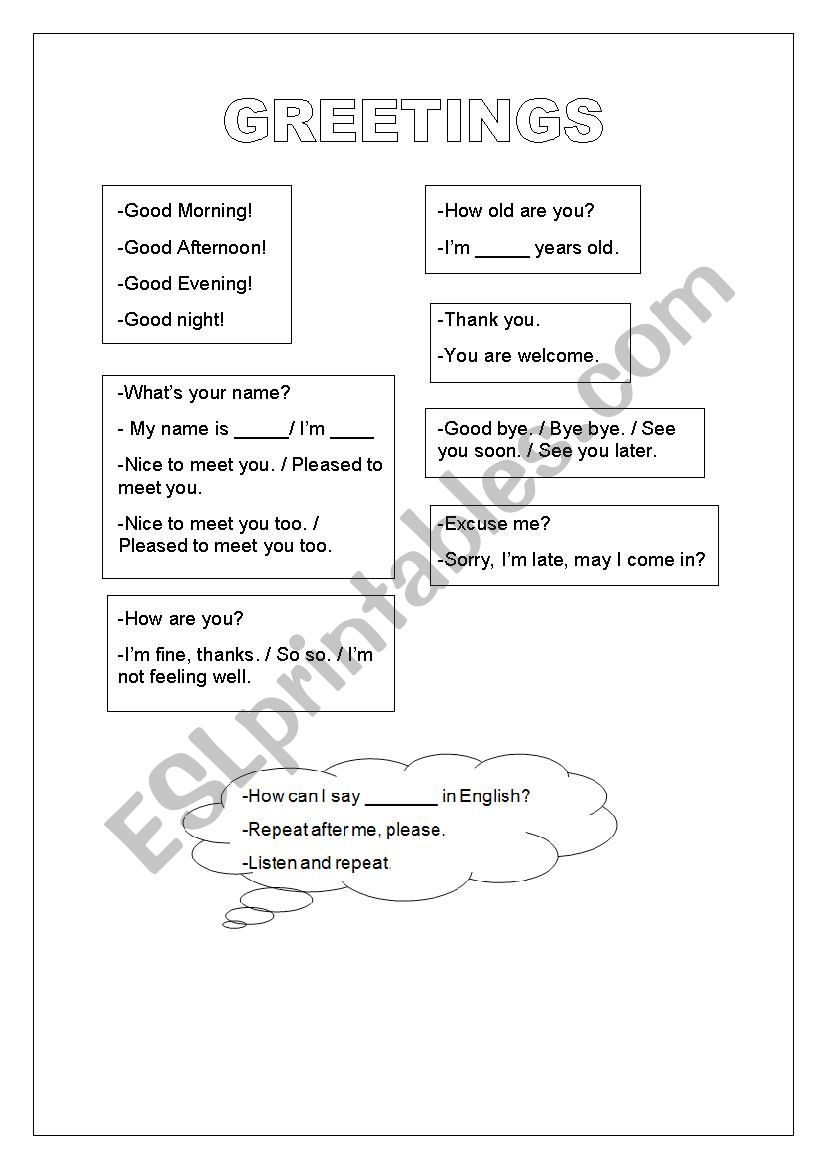 HELLO SONG worksheet