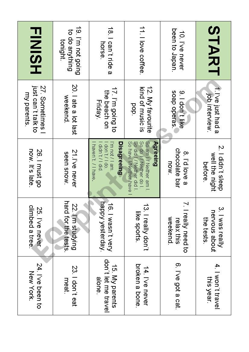 Agreeing and disagreeing boardgame