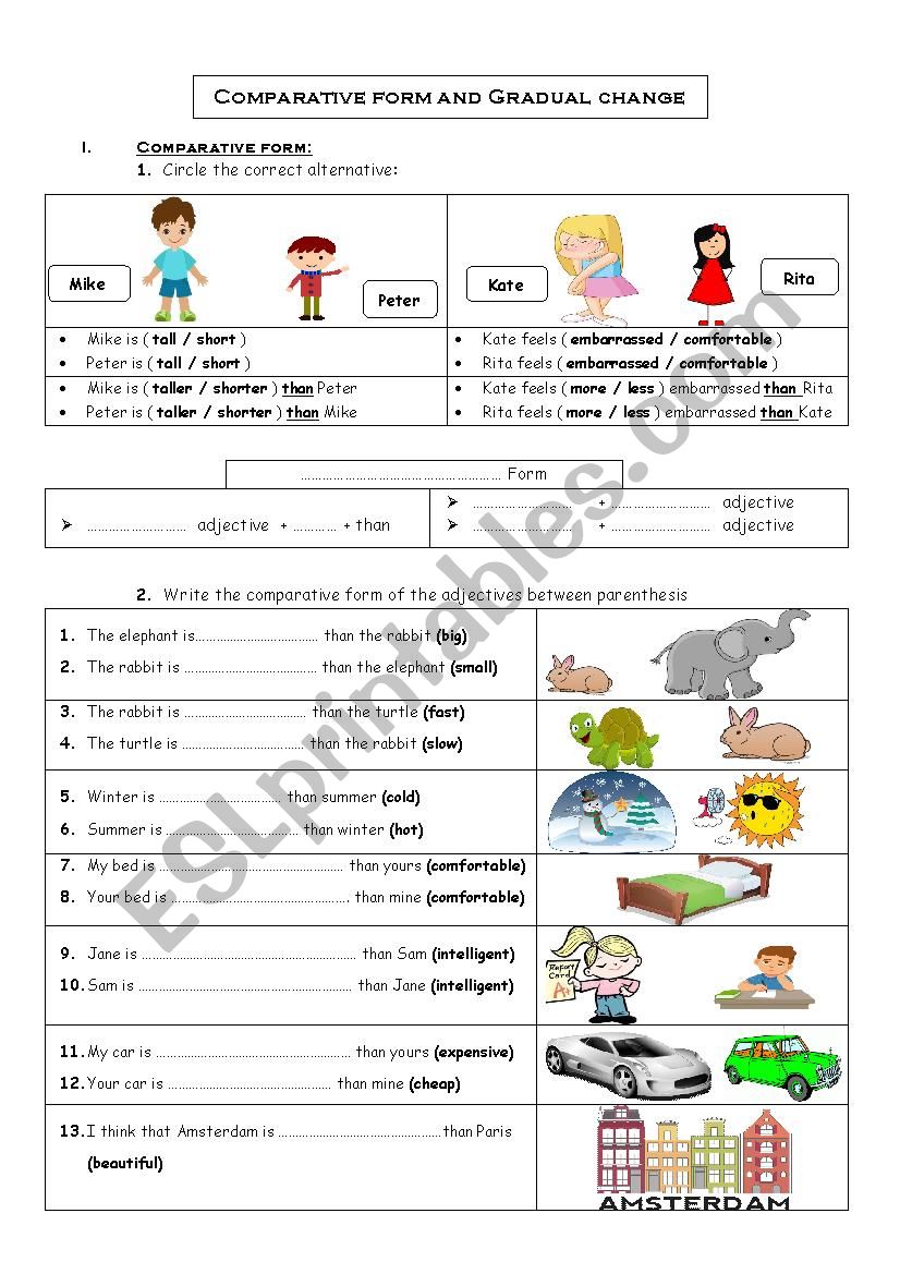 The Comparative Form and Gradual Change