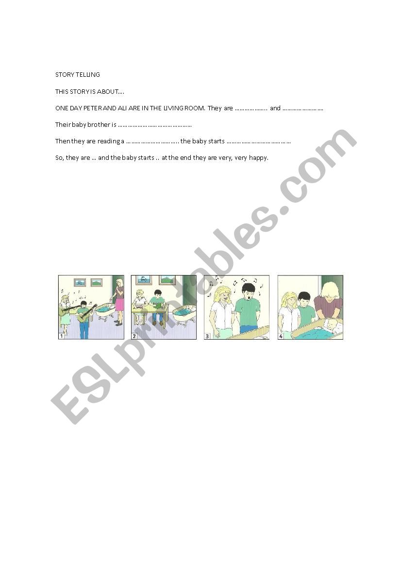 TELLING A STORY worksheet