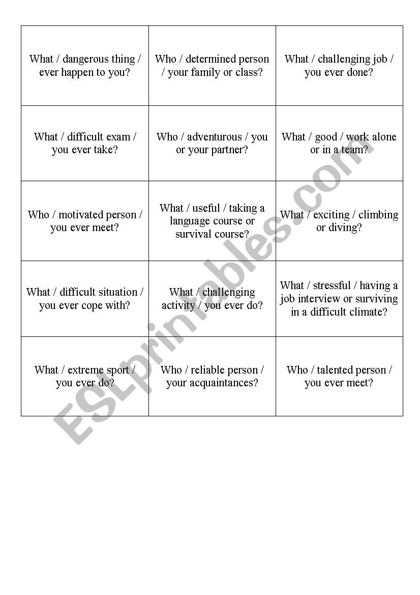 warm-up activity based on the degrees of comparison of adjectives