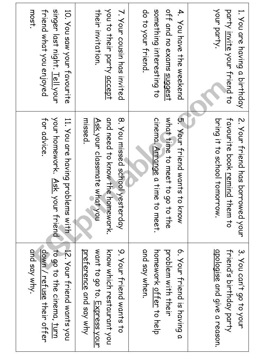 Cambridge PET Writing part 2 Wall quiz / dictation 