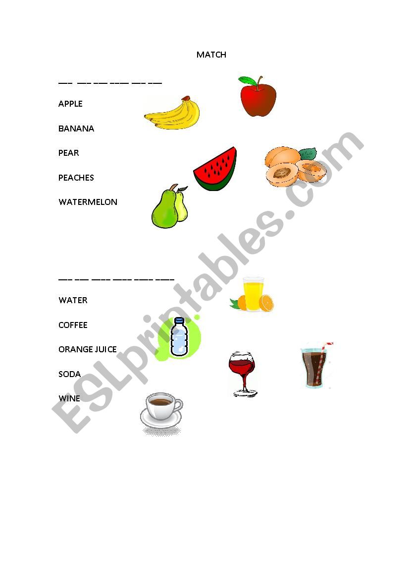 FOOD VOCABULARY worksheet