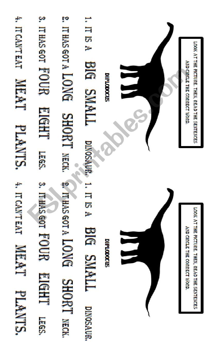 Diplodocus worksheet