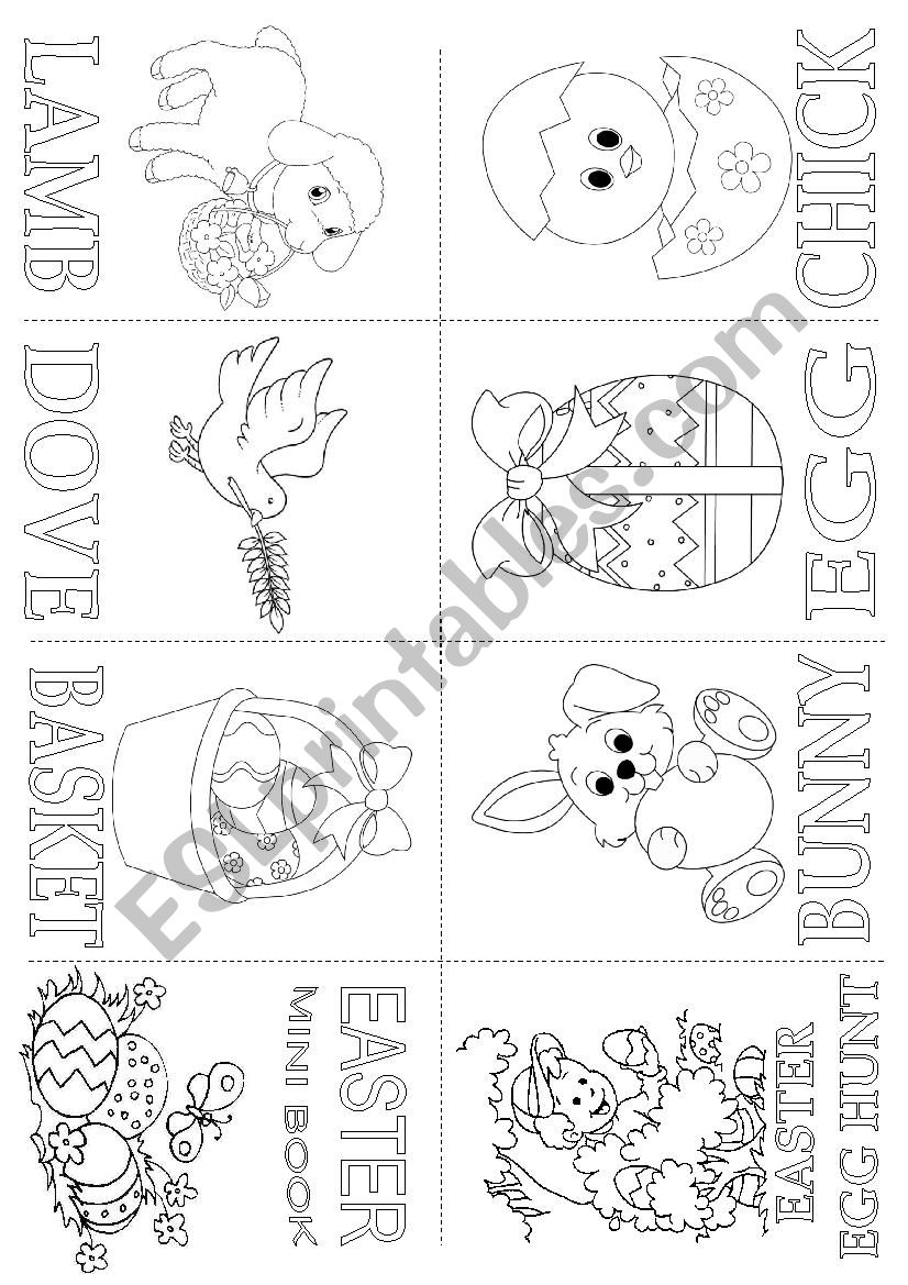 Easter mini book worksheet