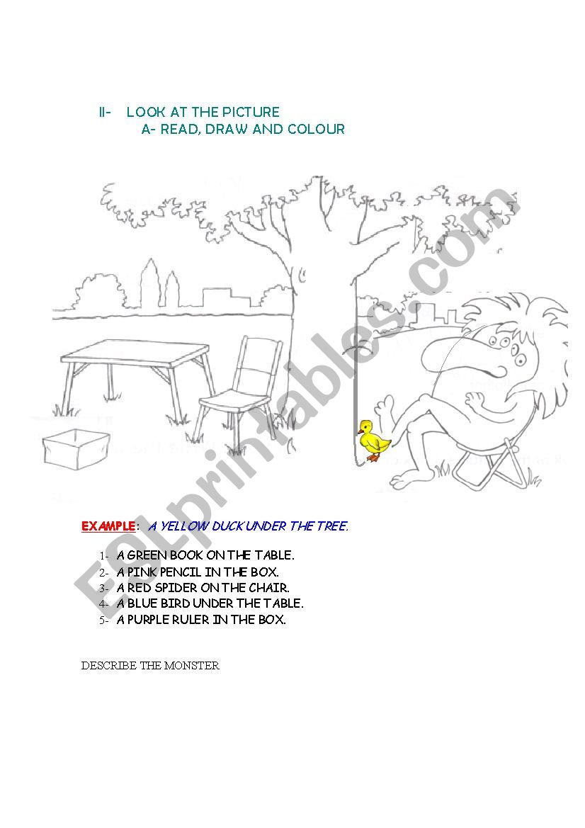 parts of the body worksheet