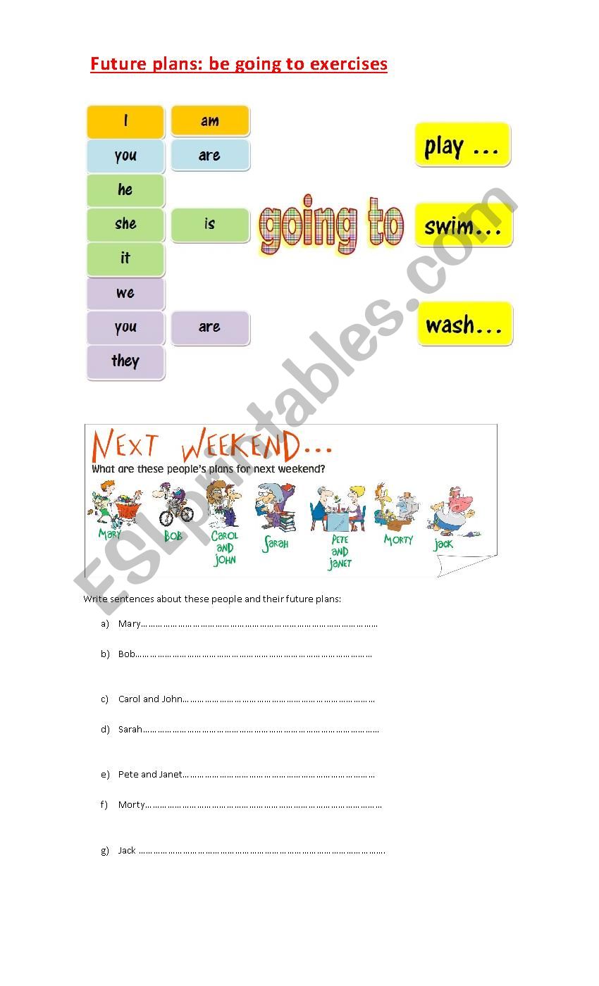 GOING TO EXERCISES worksheet