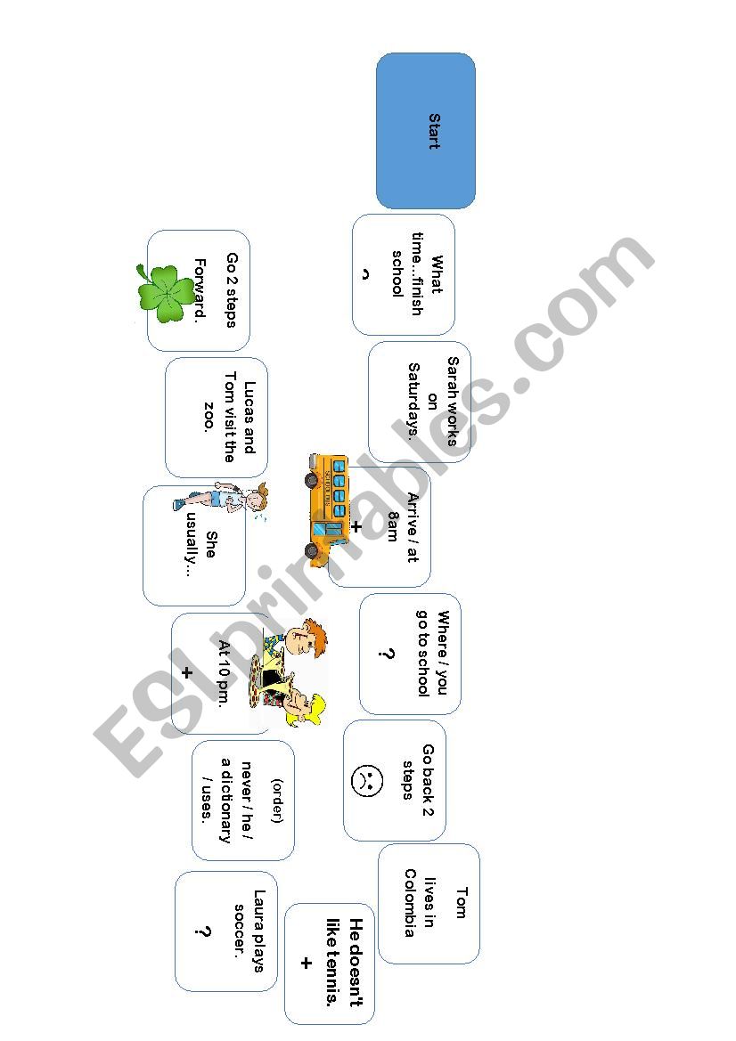 Simple Present - Review board game