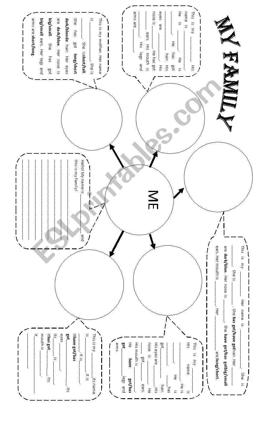 DESCRIBING MY FAMILY worksheet