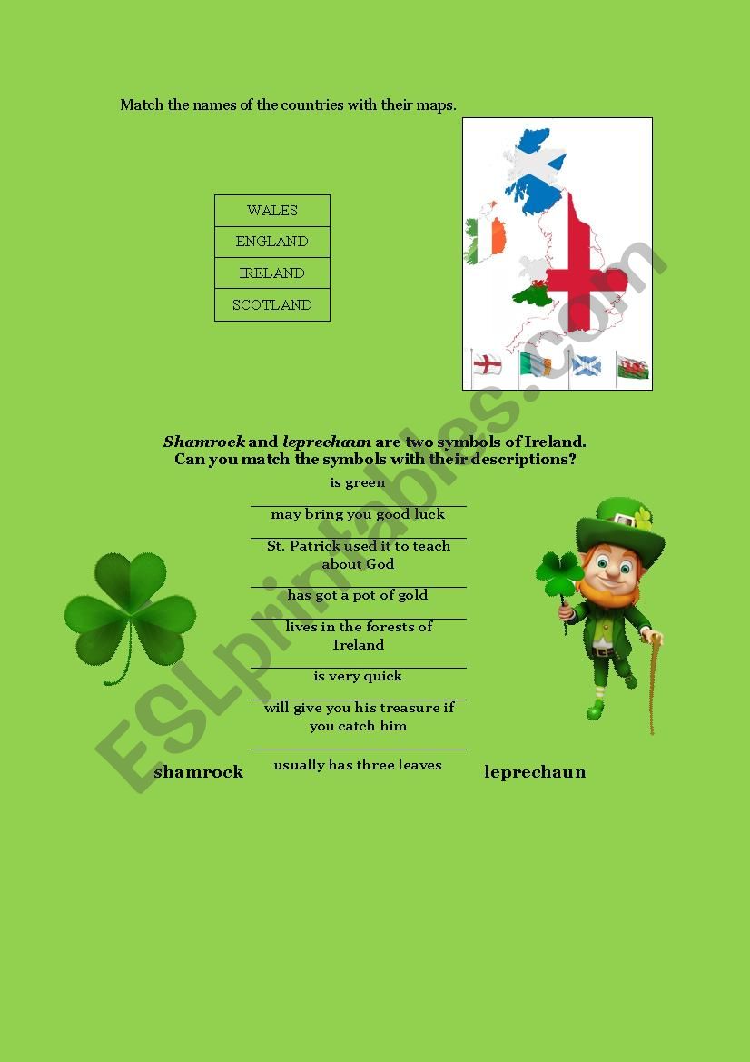 St Patrick worksheet