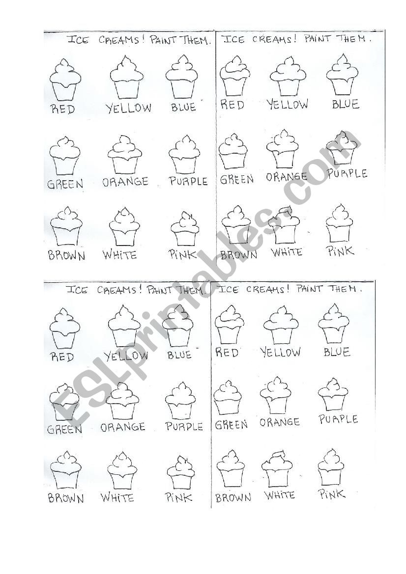 Ice Cream Shop worksheet