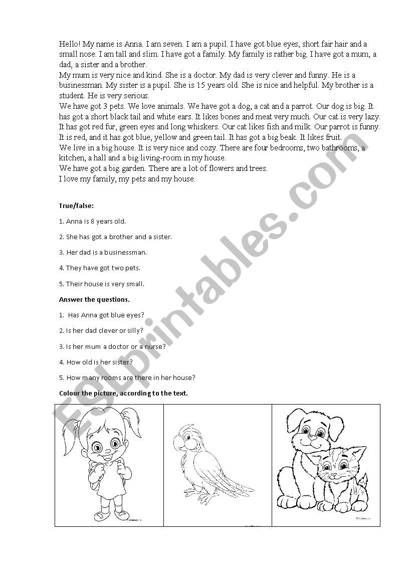 hello! worksheet