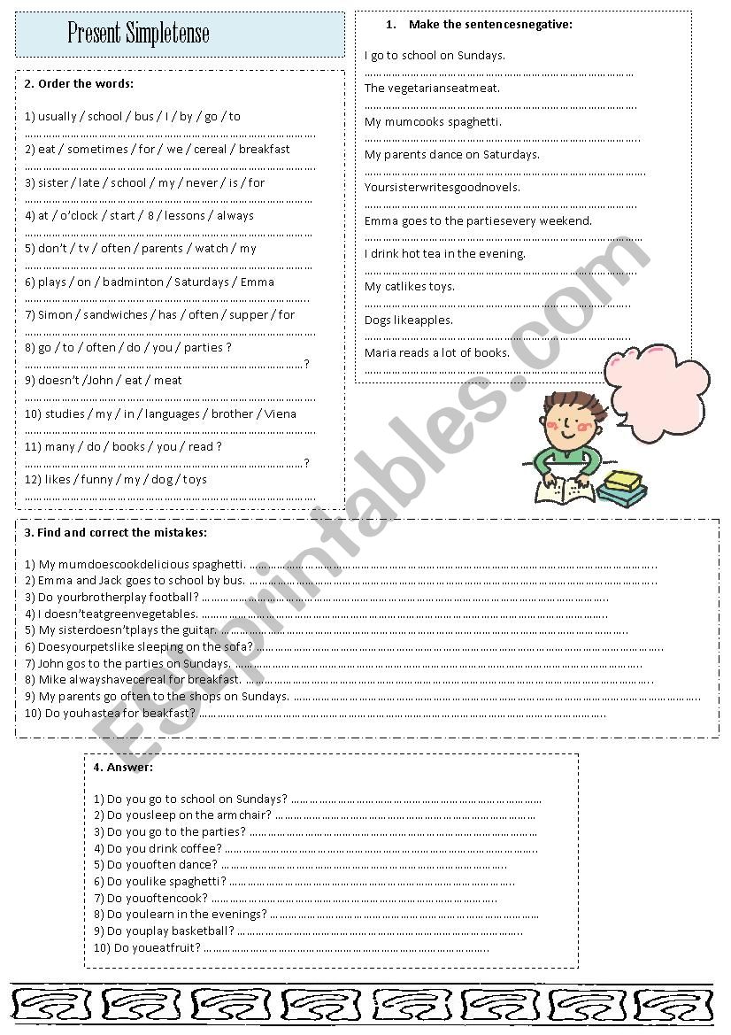 Present Simple worksheet