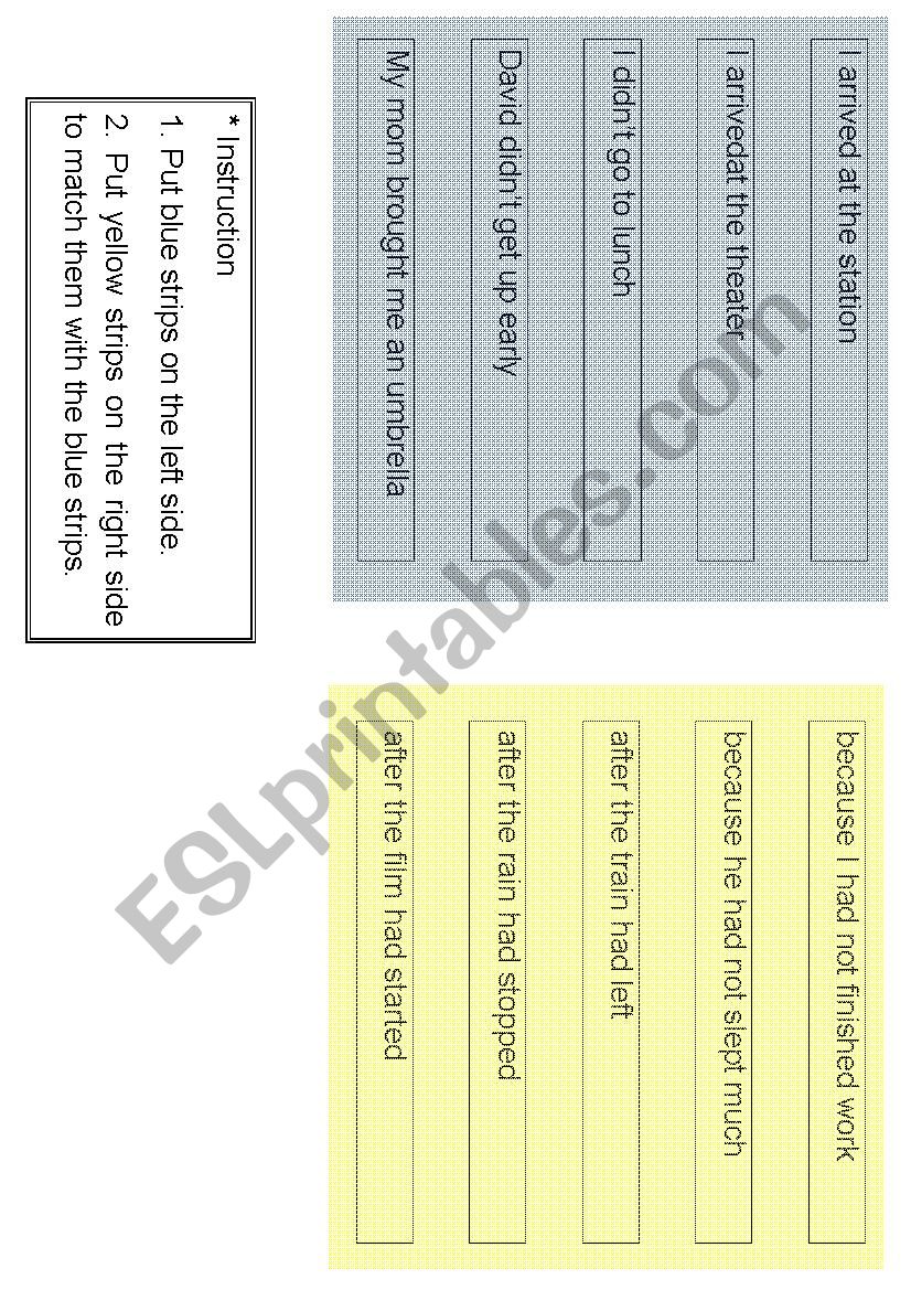 Past Perfect Studyboard worksheet