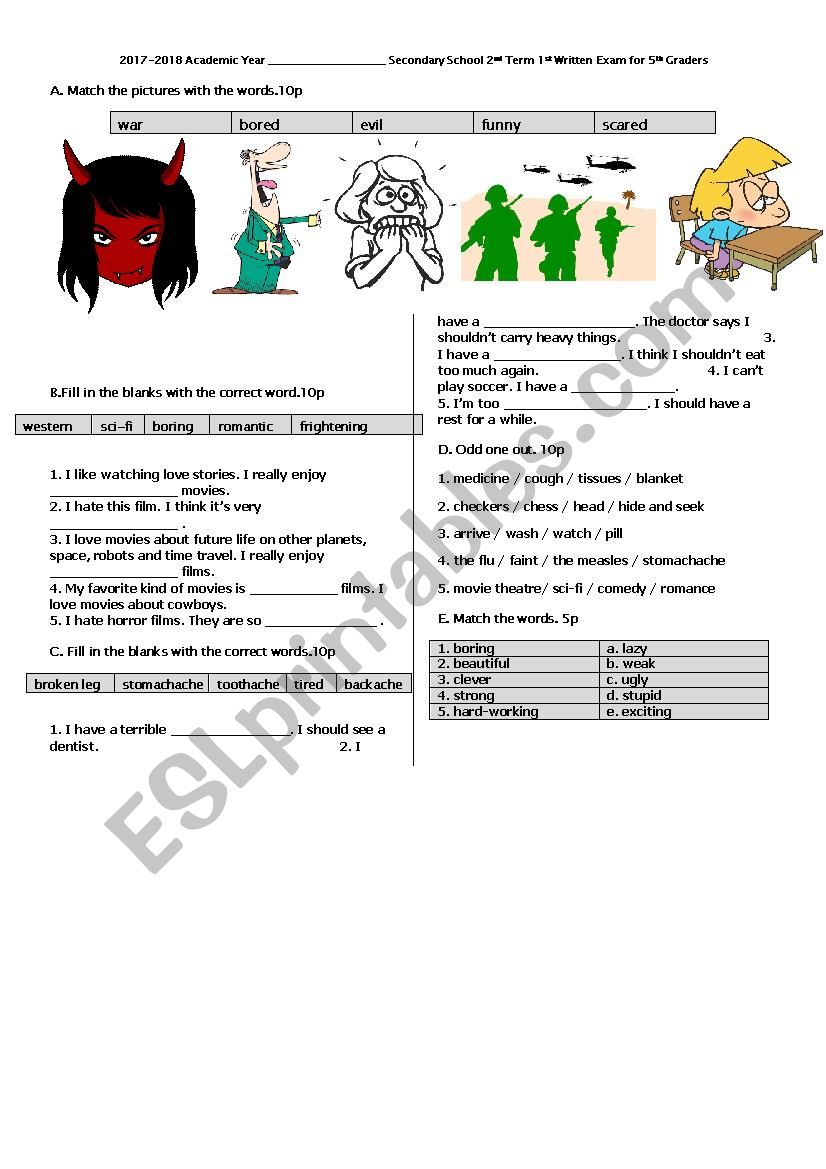 5.2.1 (elementary exam with listening section)