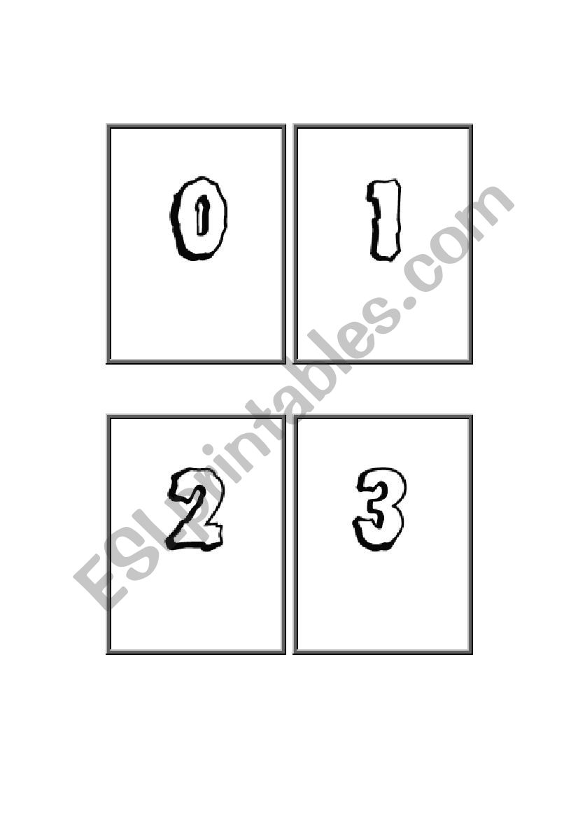 Numbers Flashcards Part 1 worksheet
