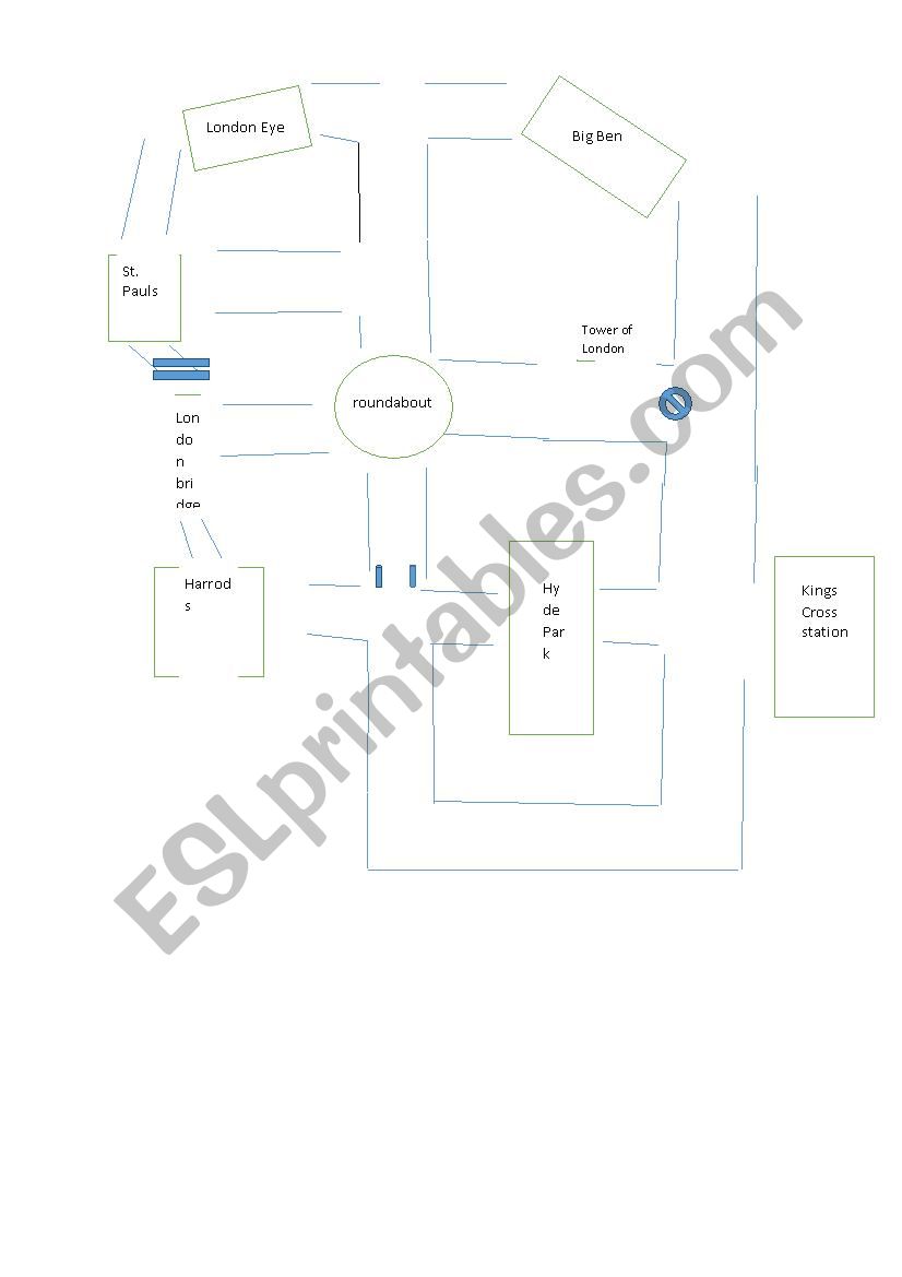 Map obstacle course - lesson giving directions 