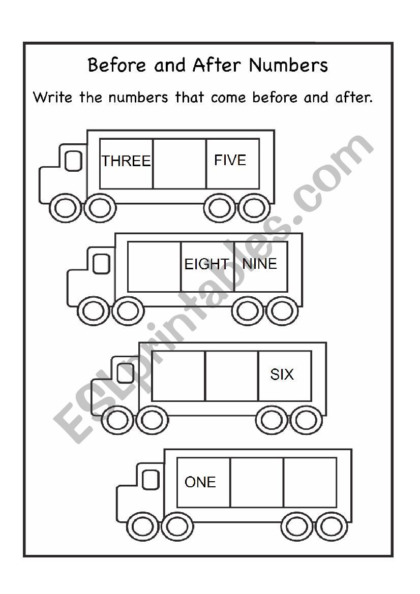 Numbers 1-10 worksheet