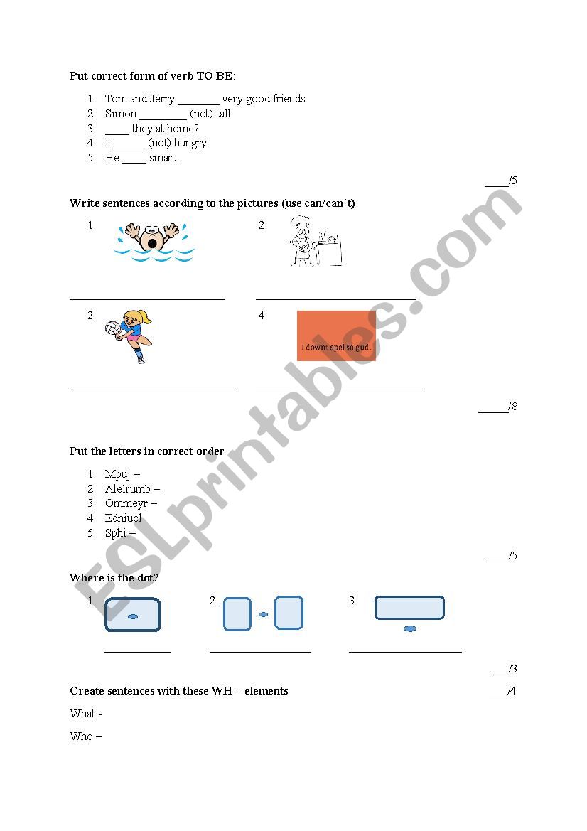 Project 2 - introduction test worksheet