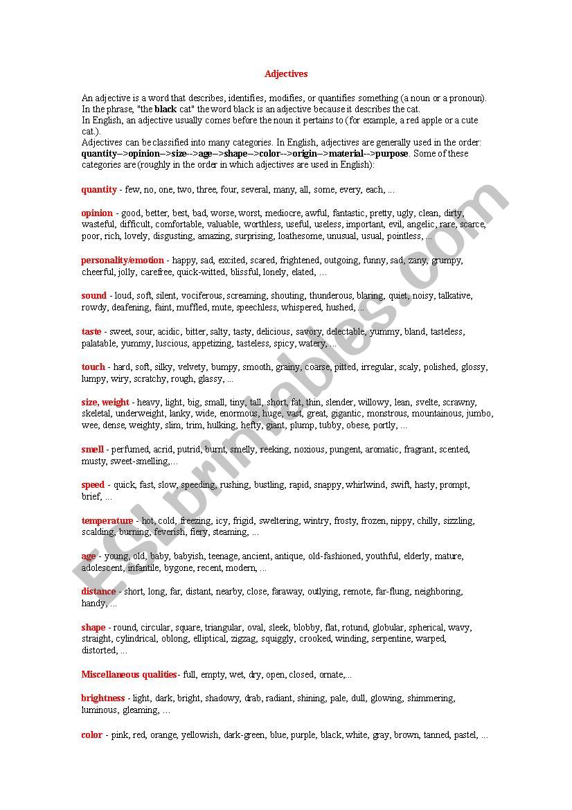 adjective vs adverb worksheet