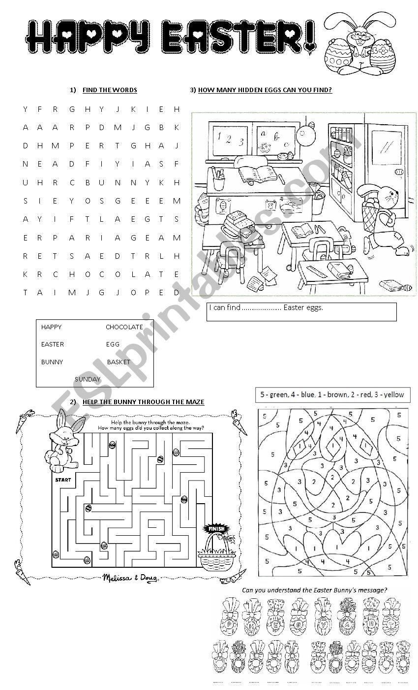 EASTER WORKSHEET worksheet